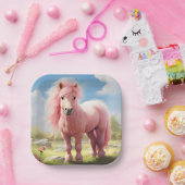 Wenn nur Ponies pink kämen Pappteller (Party)