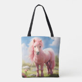 Wenn nur Ponies pink kämen Tasche (Rückseite)