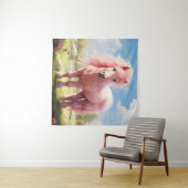 Wenn nur Ponies pink kämen Wandteppich (Beispiel (Horizontal))