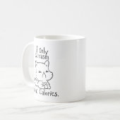 Wenn nur Sarcasm Burnt Calories - Funny Angry Cat Kaffeetasse (Vorderseite Links)
