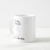 Wenn nur Sarcasm Burnt Calories - Funny Angry Cat Kaffeetasse (Vorderseite Links)