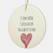 Wenn nur WINE Krebs heilte anstelle von Chemo Keramik Ornament (Links)
