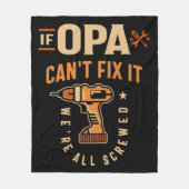 Wenn Opa Cant Fix Es Funny Handyman Opa Fleecedecke (Vorderseite)
