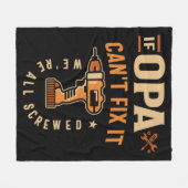 Wenn Opa Cant Fix Es Funny Handyman Opa Fleecedecke (Vorderseite (Horizontal))