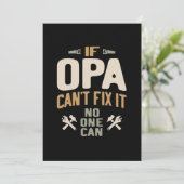 Wenn Opa es nicht reparieren kann, kann niemand - Dankeskarte (Stehend Vorderseite)