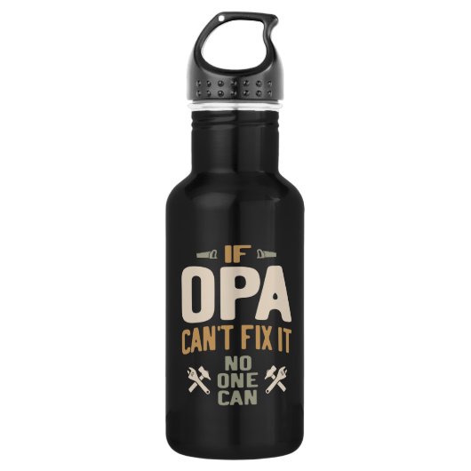 Wenn Opa es nicht reparieren kann, kann niemand - Edelstahlflasche (Vorderseite)