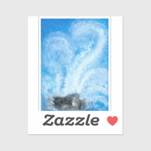 Wenn Ozeanwellen auf das Ufer abstürzen Aufkleber