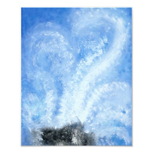 Wenn Ozeanwellen auf das Ufer abstürzen Fotodruck (Vorne)