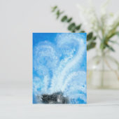 Wenn Ozeanwellen auf das Ufer abstürzen Postkarte (Stehend Vorderseite)