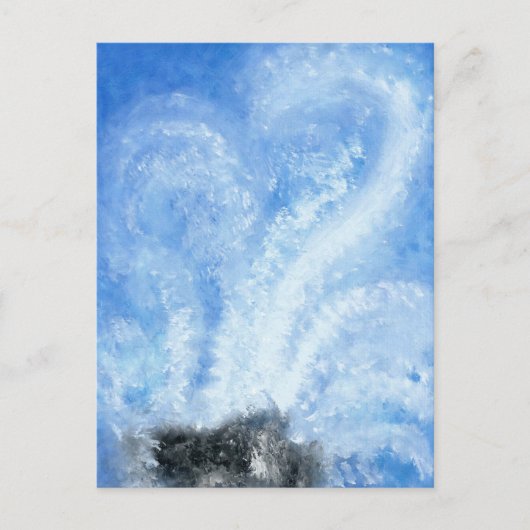 Wenn Ozeanwellen auf das Ufer abstürzen Postkarte (Vorderseite)