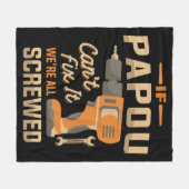Wenn Papou Cant Fix Es Funny Handyman Opa Fleecedecke (Vorderseite (Horizontal))