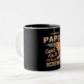 Wenn Papou Cant Fix Es Funny Handyman Opa Zweifarbige Tasse (Vorderseite Links)