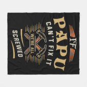 Wenn Papu Cant Fix es Funny Handyman Opa Fleecedecke (Vorderseite (Horizontal))
