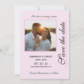 Wenn Paris nicht so weit Save the Date ist Pink Gl Einladung (Vorderseite)