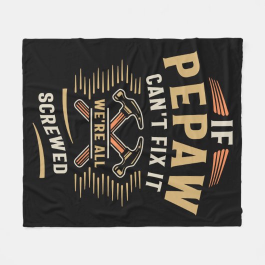 Wenn Pepaw Cant Fix Es Funny Handyman Opa Fleecedecke (Vorderseite (Horizontal))