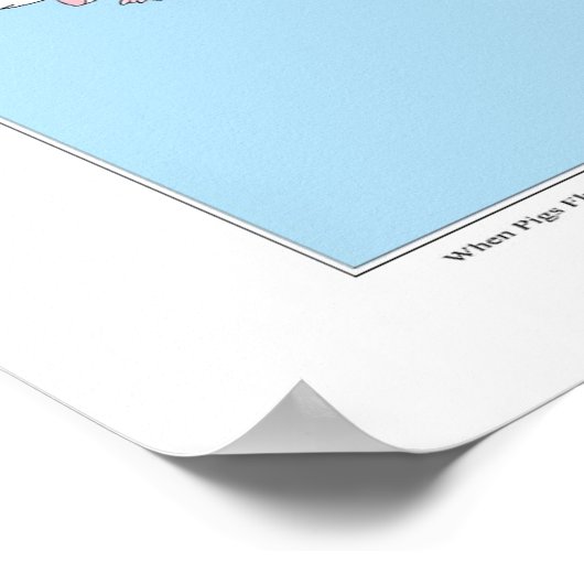 WENN PIGS FLY Poster von Sandra Boynton (Ecke)