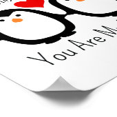 Wenn Pinguine ihren Mate finden, Bleibe sie zusamm Poster (Ecke)