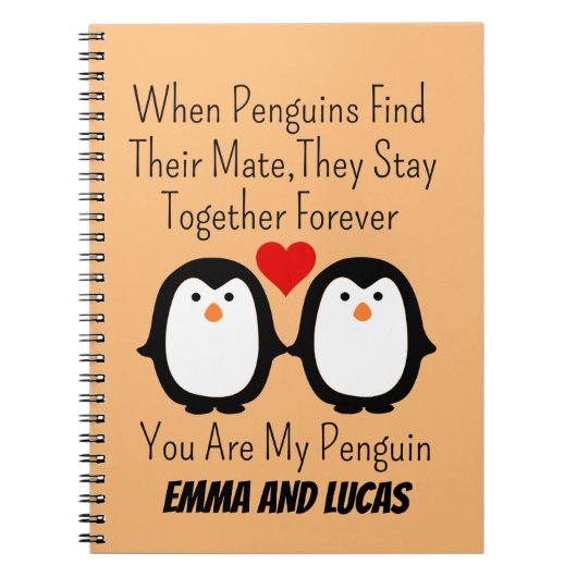 wenn Pinguine ihren Partner finden, bleibe sie zus Notizblock (Vorderseite)