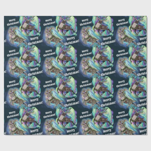 Wenn Rentier Fliegen Geschenkpapier (Flach)