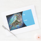 Wenn Rentier Fliegen Rechteckiger Aufkleber (Umschlag)