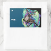 Wenn Rentier Fliegen Rechteckiger Aufkleber (Tasche)