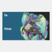 Wenn Rentier Fliegen Rechteckiger Aufkleber (Vorderseite)