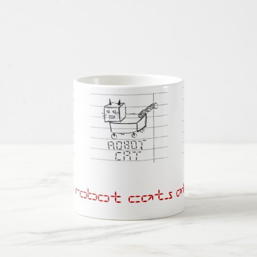 Wenn Roboterkatzenangriff Kaffeetasse (Mittel)