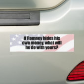 WENN ROMNEY SEIN EIGENES MONEY.png VERSTECKT Autoaufkleber (Auf Auto)