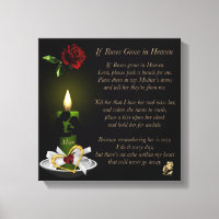 Wenn Rose im Himmel wachsen 12x12 Canvas Print