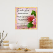 Wenn Rose im Himmel wachsen, wähle einen Haufen fü Poster (Küche)