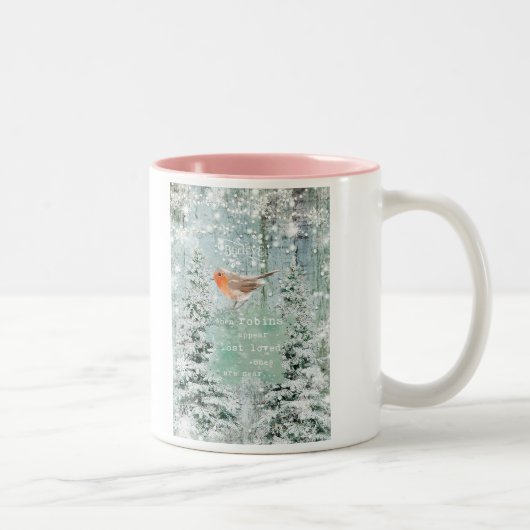 wenn Rotkehlchen verlorenes geliebt erscheinen, Zweifarbige Tasse (Rechts)