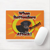 Wenn Rottweilers Angriffs-Knochen Mousepad (Mit Mouse)