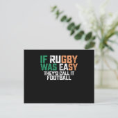 Wenn Rugby einfach war, nennen sie es Fußball Postkarte (Stehend Vorderseite)