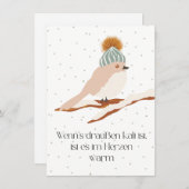 Wenn‘s draußen kalt ist… dankeskarte (Vorne/Hinten)