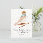 Wenn‘s draußen kalt ist… dankeskarte (Stehend Vorderseite)