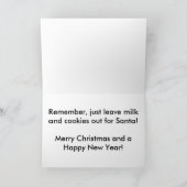 Wenn Sankt trinkt ("Ren") Feiertagskarte (Innenseite)