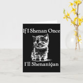 Wenn Schabernack St. Patrick's Day Katzen-Meme Karte (Gelbe Blume)
