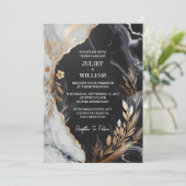 Wenn schere natürliche Arbeit gestapelt Stone-Marm Einladung (Stehend Vorderseite)