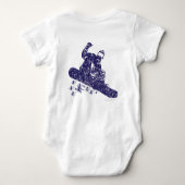 Wenn-Schnee-Boarding-war-EASY Baby Strampler (Rückseite)