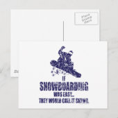 Wenn-Schnee-Boarding-war-EASY Postkarte (Vorne/Hinten)