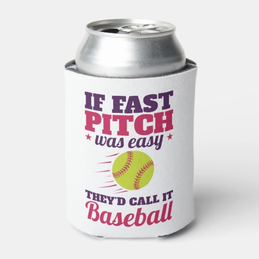 Wenn schnelles Pitchen einfach Fastpech Softball w Dosenkühler (Kanne Vorderseite)