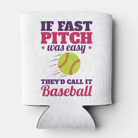 Wenn schnelles Pitchen einfach Fastpech Softball w Dosenkühler (Rückseite)