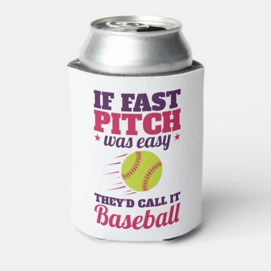 Wenn schnelles Pitchen einfach Fastpech Softball w Dosenkühler (Kanne Rückseite)