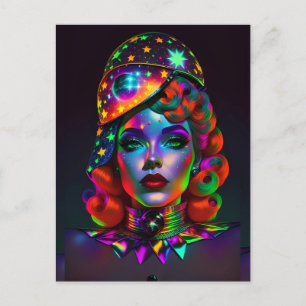 Wenn Schwarz auf Rot landete - Ken Gage Art Postkarte