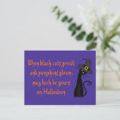 Wenn schwarze Katzen wachsen Postkarte (Stehend Vorderseite)