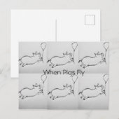 Wenn Schweine auf der Postkarte fliegen (Vorne/Hinten)