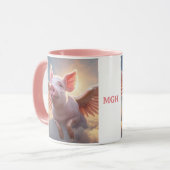 Wenn Schweine benutzerdefinierte Monogramm fliegen Tasse (Vorderseite Links)