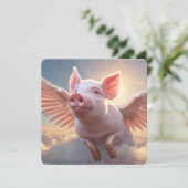 Wenn Schweine benutzerdefinierten Text fliegen (Stehend Vorderseite)