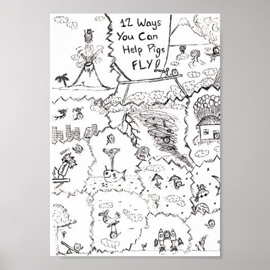 Wenn Schweine fliegen... 12 Wege ihnen zu helfen. Poster (Vorne)