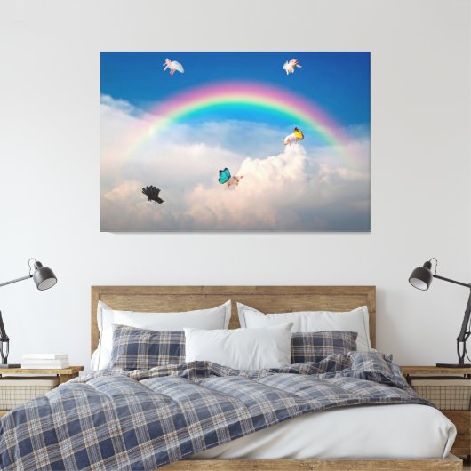Wenn Schweine Fliegen 2 gesteppte Leinwand drucken (Insitu (Schlafzimmer))